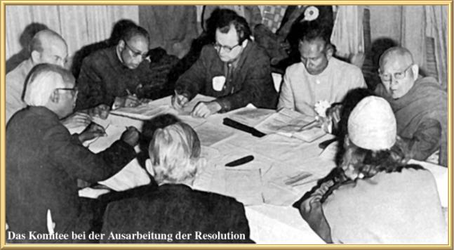Das Komitee bei der Ausarbeitung der Resolution